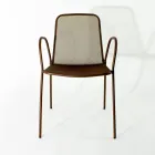 4 Traditional Metal Garden Armchairs Made in Italy - Edris Viadurini