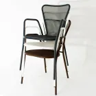 4 Modern Design Metal Outdoor Armchairs Made in Italy - Varmo Viadurini
