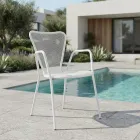 4 Modern Design Metal Outdoor Armchairs Made in Italy - Varmo Viadurini