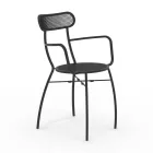 4 Metal Garden Armchairs of Different Colors Made in Italy - Hedge Viadurini