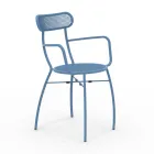 4 Metal Garden Armchairs of Different Colors Made in Italy - Hedge Viadurini