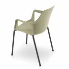 4 Stackable Outdoor Chairs in Polypropylene and Metal Made in Italy - Carlene Viadurini