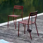 4 Outdoor Stackable Metal Chairs Made in Italy - Yolonda Viadurini