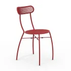 4 Metal Garden Chairs in Different Colors Made in Italy - Hedge Viadurini