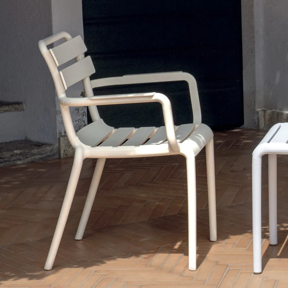 4 UV-Resistant Polypropylene Garden Chairs - Amarillis Viadurini
