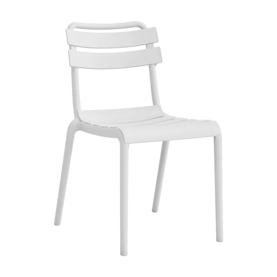 4 UV-Resistant Polypropylene Garden Chairs - Amarillis Viadurini