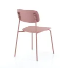 4 Dining Chairs in Steel and Polypropylene - Aquila Viadurini