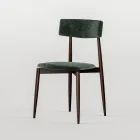 4 Dining Chairs in Solid Ash Wood and Fabric Made in Italy - Sulu Viadurini