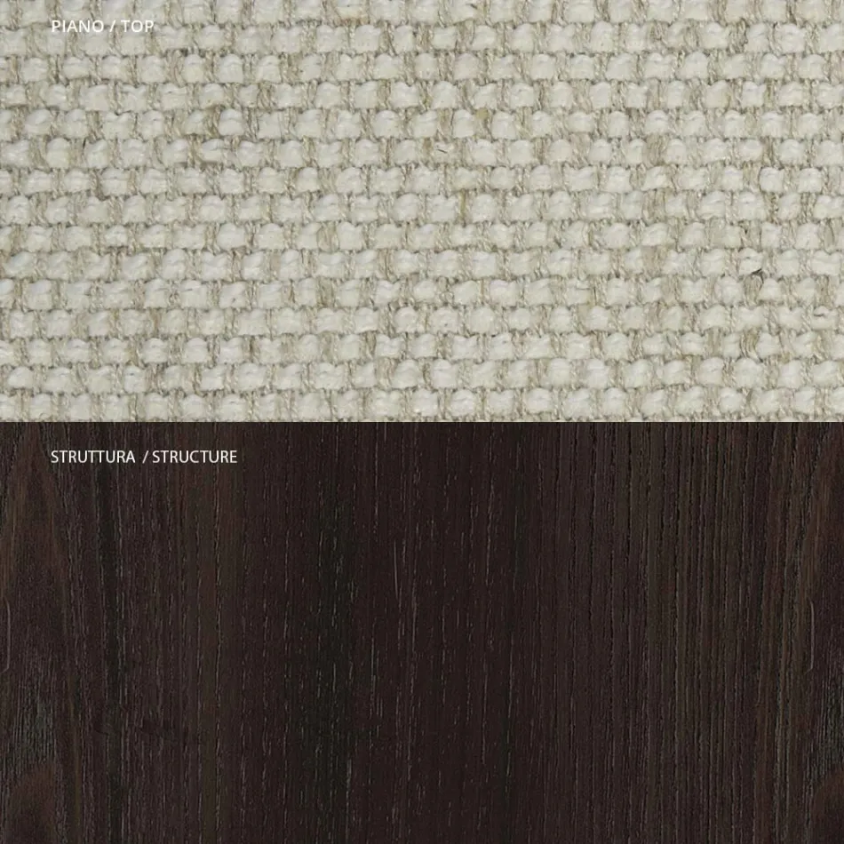 4 Dining Chairs in Solid Ash Wood and Fabric Made in Italy - Sulu Viadurini