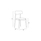 4 Dining Chairs in Solid Ash Wood and Fabric Made in Italy - Sulu Viadurini