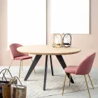 4 Design Chairs Upholstered in Velvet with Steel Structure Homemotion - Dania Viadurini