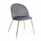 4 Design Chairs Upholstered in Velvet with Steel Structure Homemotion - Dania Viadurini