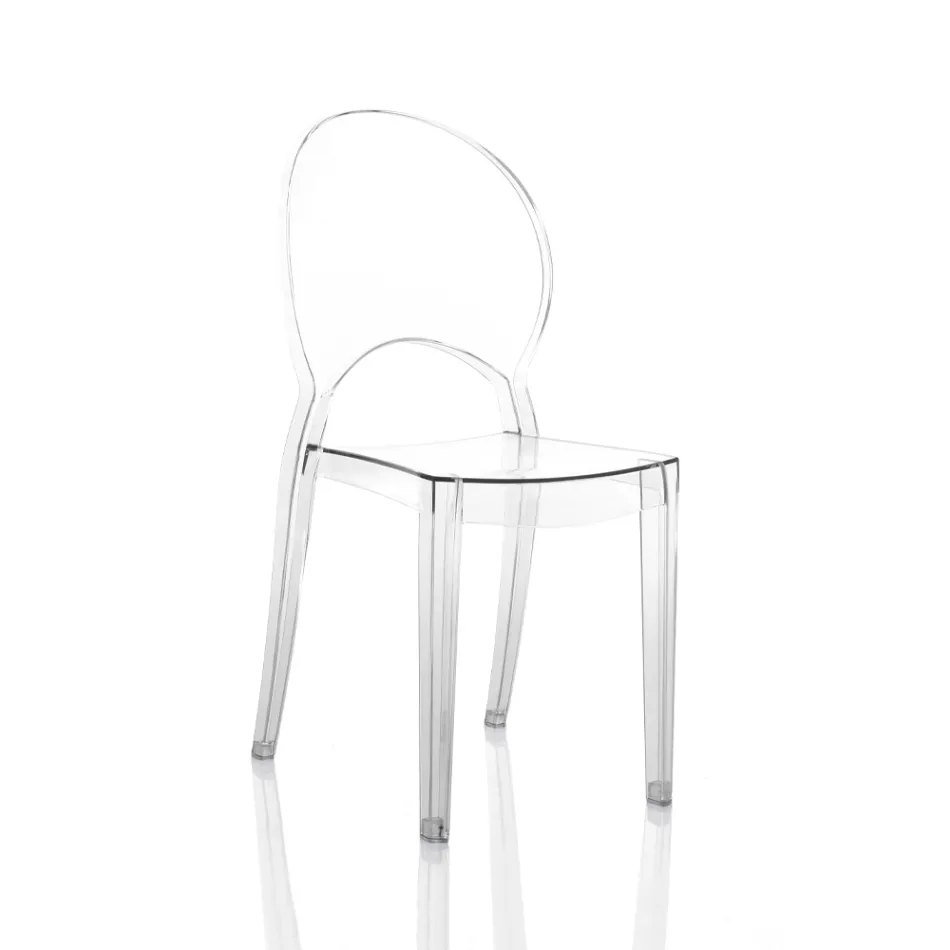 4 Stackable Outdoor and Indoor Chairs in Polycarbonate - Horse Viadurini