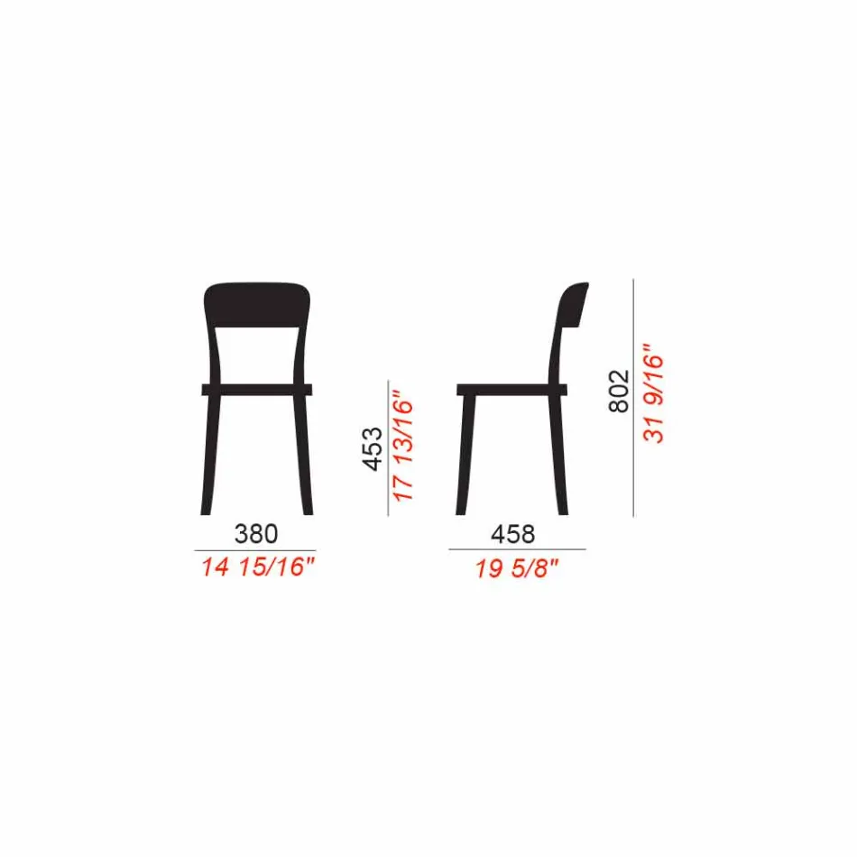 4 Outdoor Stackable Polypropylene Chairs Made in Italy Design - Alexus Viadurini