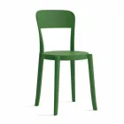 4 Outdoor Stackable Polypropylene Chairs Made in Italy Design - Alexus Viadurini