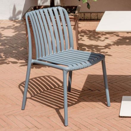 4 Stackable Garden Chairs in Polypropylene and Fiberglass - Orelia Viadurini
