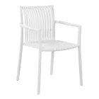4 Stackable Garden Chairs in UV-Resistant Polypropylene - Ondara Viadurini