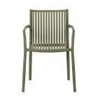 4 Stackable Garden Chairs in UV-Resistant Polypropylene - Ondara Viadurini