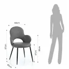 4 Synthetic Leather Chairs in Different Finishes - Amaranth Viadurini