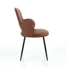 4 Synthetic Leather Chairs in Different Finishes - Amaranth Viadurini