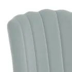 4 Chairs in Gray Velvet Effect Microfiber Fabric - Apricot Viadurini