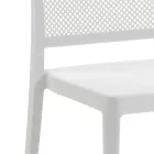 4 Stackable Indoor and Outdoor Chairs in Polypropylene - Peacock Viadurini