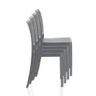 4 Stackable Indoor and Outdoor Chairs in Polypropylene - Peacock Viadurini