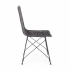 4 Dining Room Chairs in Steel and Weave by Kubu Homemotion - Kendall Viadurini