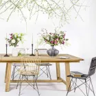 4 Dining Room Chairs in Steel and Weave by Kubu Homemotion - Kendall Viadurini