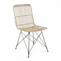 4 Dining Room Chairs in Steel and Weave by Kubu Homemotion - Kendall