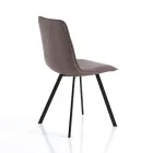 4 Chairs Upholstered in Aged Effect Synthetic Leather - Hydrogen Viadurini