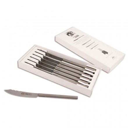 6 Table Knives' 500 with Smooth Berti Blade Exclusively for Viadurni - Duno Viadurini
