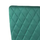 6 Living Room Chairs in Green Velvet Effect Microfiber Fabric - Calabria Viadurini