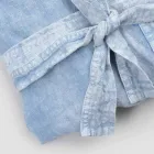 Luxury Heavy Linen Bathrobe with Hood Made in Italy - Palace Viadurini