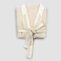 Luxury Kimono Bathrobe in Linen and Cotton, 2 Finishes Made in Italy - Kleone