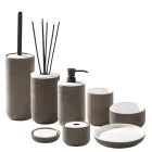 Bathroom Accessories in White Refractory Clay Made in Italy - Antonella Viadurini