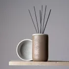 Bathroom Accessories Made in Gray Clay Made in Italy - Antonella Viadurini