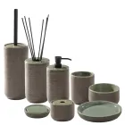 Green Bathroom Accessories in Refractory Clay Made in Italy - Antonella Viadurini