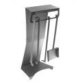 Fireplace Accessories in Painted Steel Made in Italy 3 Pieces - Virgil