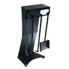 Fireplace Accessories in Painted Steel Made in Italy 3 Pieces - Virgil Viadurini