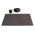 4 Piece Regenerated Leather Desk Accessories Made in Italy - Ebe Viadurini