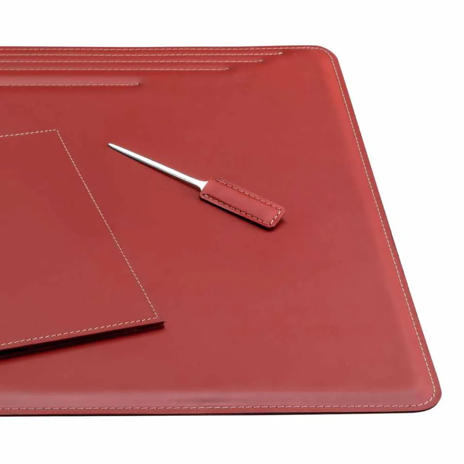 Desk Accessories in Regenerated Leather 5 Pieces Made in Italy - Ebe Viadurini