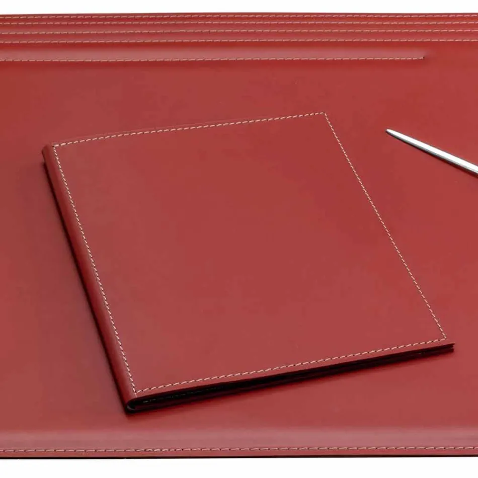 Desk Accessories in Regenerated Leather 5 Pieces Made in Italy - Ebe Viadurini