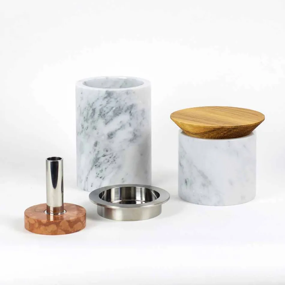 Space Saving Accessories for Kitchen Tools in Marble, Wood and Steel - Astoria Viadurini