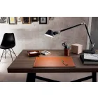 Accessories 4 Piece Regenerated Leather Desk Made in Italy - Ascanio Viadurini