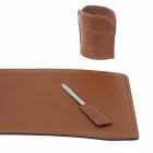 Accessories 4 Pieces Regenerated Leather Desk Made in Italy - Brando Viadurini