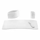 Accessories 4 Pieces Regenerated Leather Desk Made in Italy - Brando Viadurini