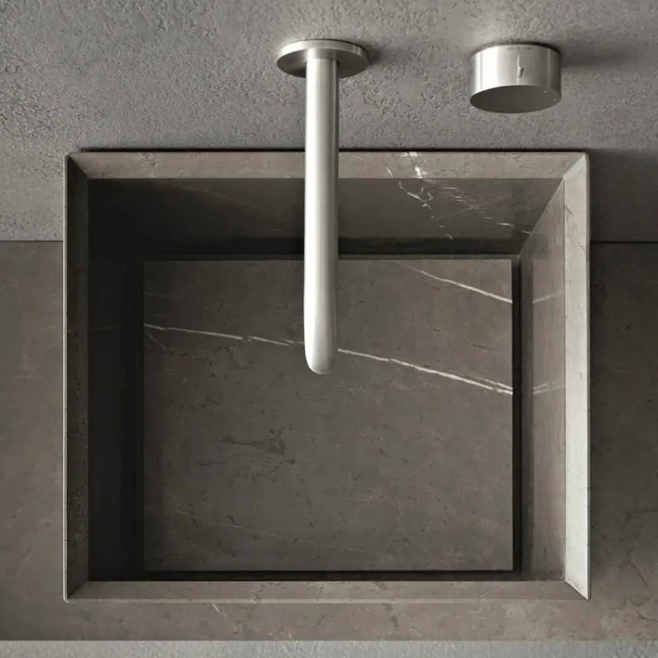 Modern Design Counter Top Square Stone Washbasin - Farartlav1 Viadurini