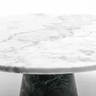 Modern Cake Stand in Carrara Marble and Marquinia Made in Italy - Spino Viadurini
