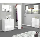 Design Entrance Coat Rack in White Wood, Slate or Concrete - Fjona Viadurini